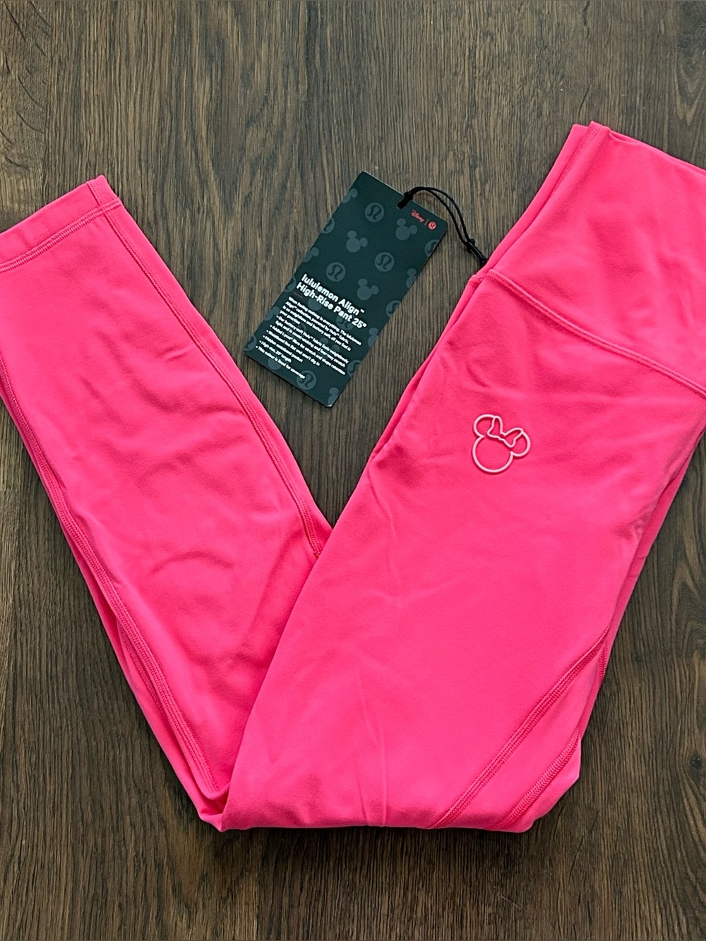 Lululemon Align High Rise Leggings 25” Disney Lip Gloss Pink Size 6